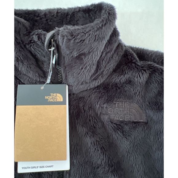 NORTH FACE GIRLS SZ XXS/5 OSOLITA FLEECE FZ JACKET, TNF BLACK NWT - Picture 6 of 9